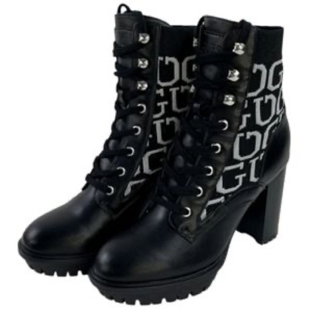 New! Guess black logo booties - Picture 2 of 6